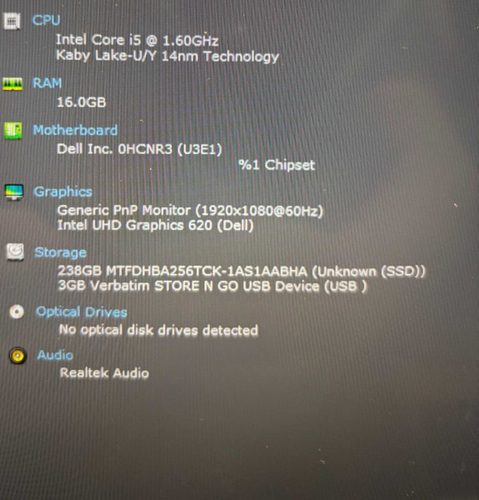 Dell Latitude 7400 2-in-1 TOUCH Core i5-8365U@1.6GHz 16GB DDR4 RAM 256GB SSD Q Lap200