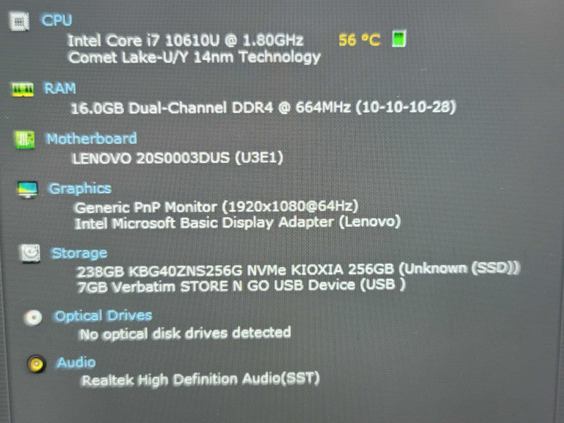 Lenovo ThinkPad T14| i7-10610U| 16GB DDR4| 256GB SSD β Lap200