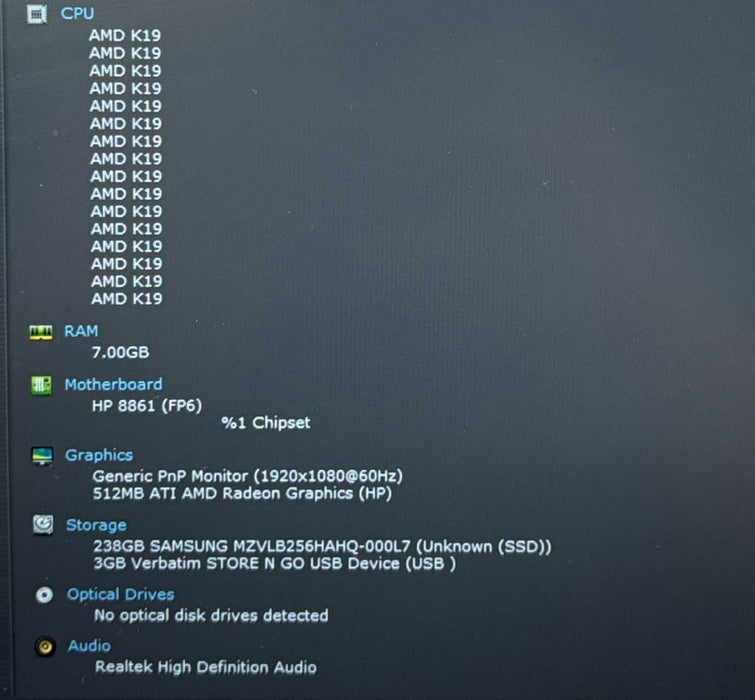 HP ProBook 445 G8 AMD Ryzen 7 5800U 16GB DDR4 RAM 256GB NVMe SSD