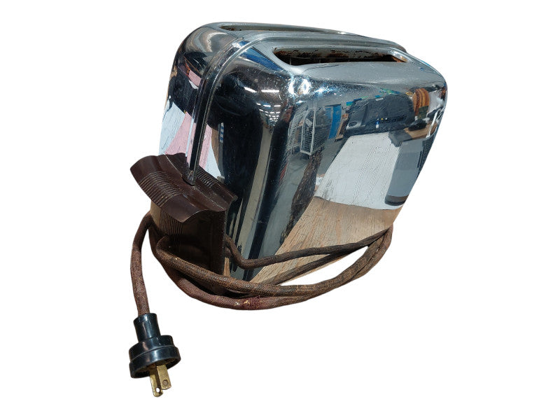 Vintage Toastmaster Automatic Pop-Up 2 Slice Chrome Toaster  Model: 1B14 =