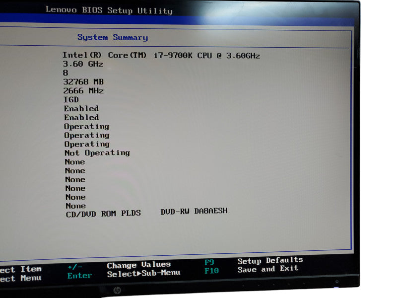 Lenovo ThinkStation P330 Tower I7-9700K @3.60GHz | 32GB Ram | No HDD