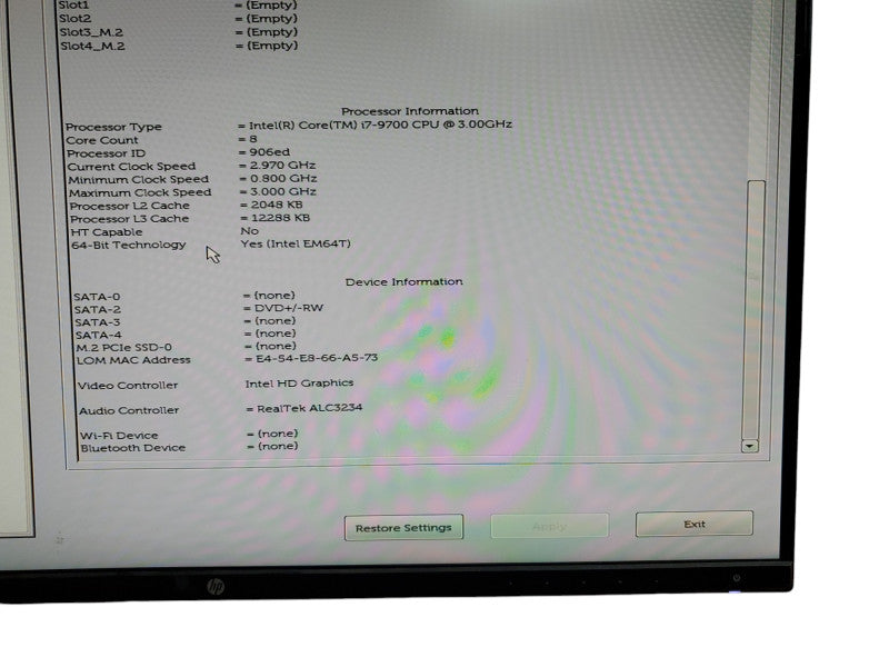 Dell Optiplex 7070 SFF I7-9700 @3.00GHz | 16GB Ram | No HDD