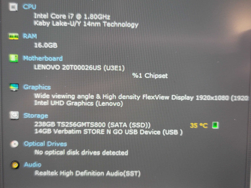 Lenovo ThinkPad T14s Gen 1| i7-10510U| 16GB RAM| 256GB SSD  β Lap200