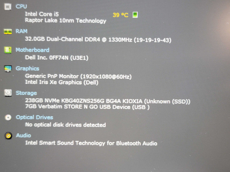 Dell Latitude 5440| i5-1345U| 32GB DDR4| 256GB SSD| No Adapter β Lap200