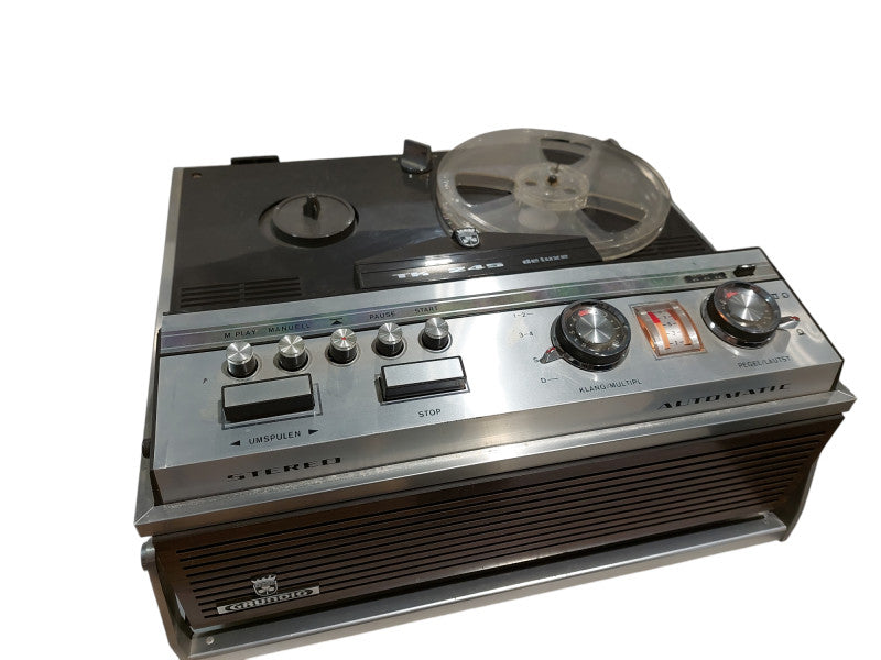 Vintage Grundig TK 245 De Luxe HI-FI Portable Reel To Reel Player Made in Ger =
