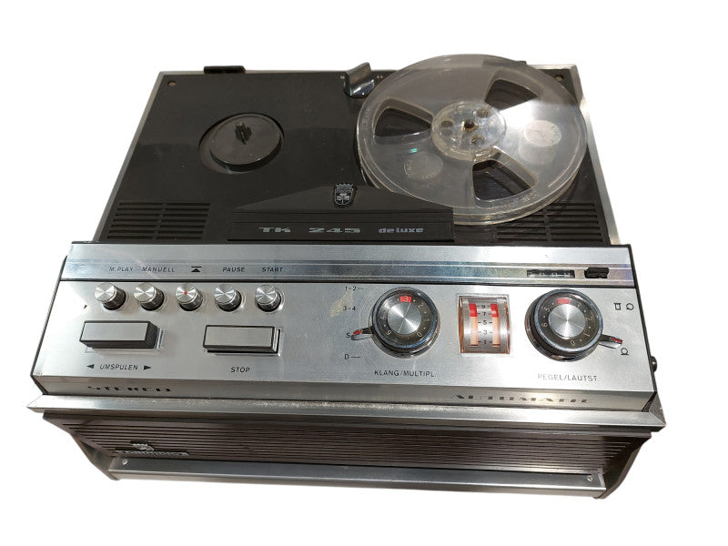Vintage Grundig TK 245 De Luxe HI-FI Portable Reel To Reel Player Made in Ger =