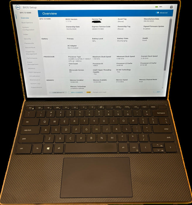 Dell XPS 13 3900 TOUCH i7-1065G7 BIOS Locked For Parts/Repair READ!  Lap200