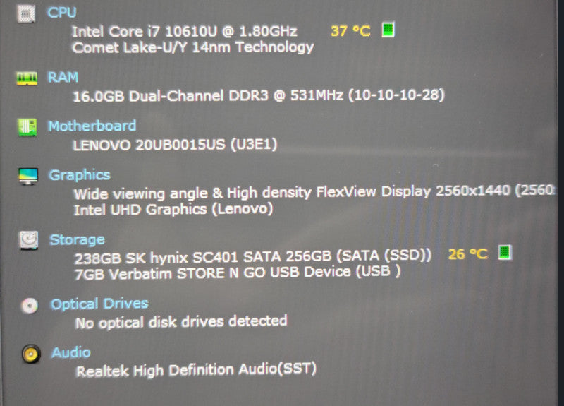 Lenovo ThinkPad X1 Yoga 5th Gen| i7-10510U| 16GB RAM| 256GB SSD | READ β Lap200