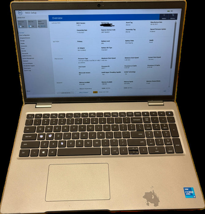 Dell Latitude 5520 i5-1145G7 8GB RAM BIOS Locked For Parts/Repair READ!  Lap200