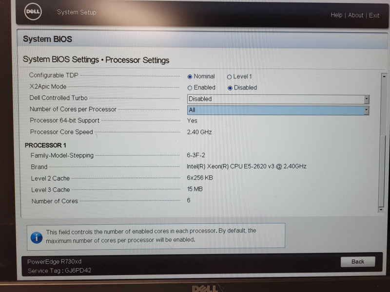 Dell R730xd 2U 3.5"| 1x Xeon E5-2620 v3 @2.40GHz, 32GB DDR4, H730 Mini $