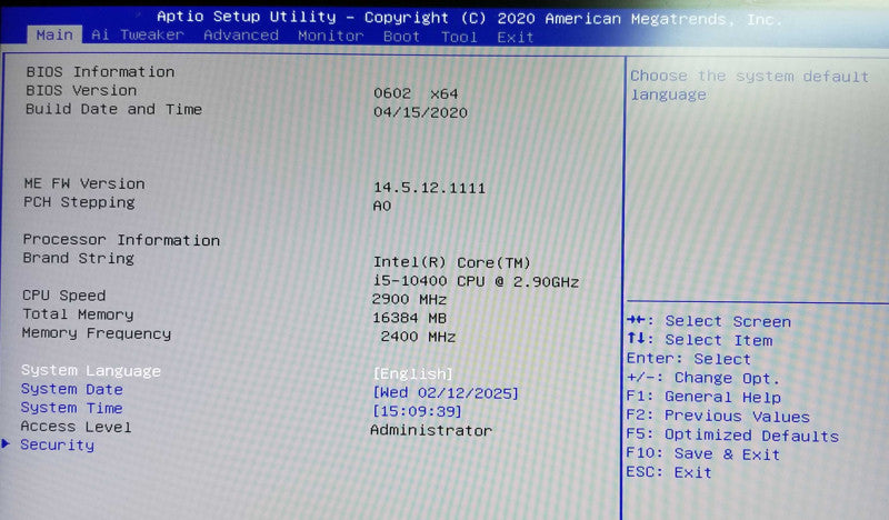 Desktop Custom | ASUS Pro H410M-C | Intel i5-10400 CPU @2.90GHz | 16GB RAM Q