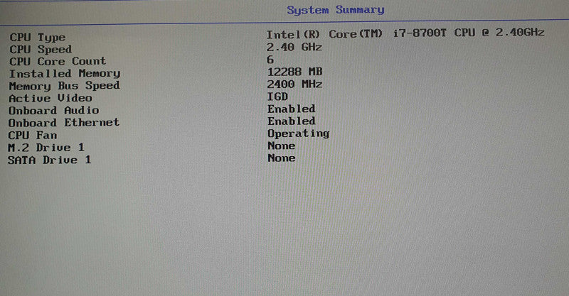 Lenovo ThinkCentre M920q USFF, i7-8700T @ 2.4GHz, 16GB DDR4, No HDD/OS
