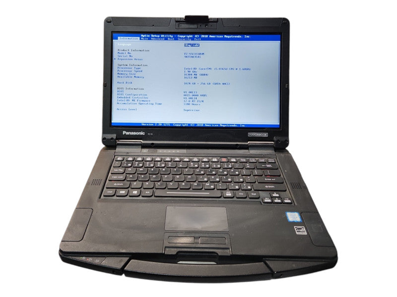 Panasonic Toughbook FZ-55, i5-8365U, 16GB RAM, 1TB+256GB, 1140 Hours  Lap200