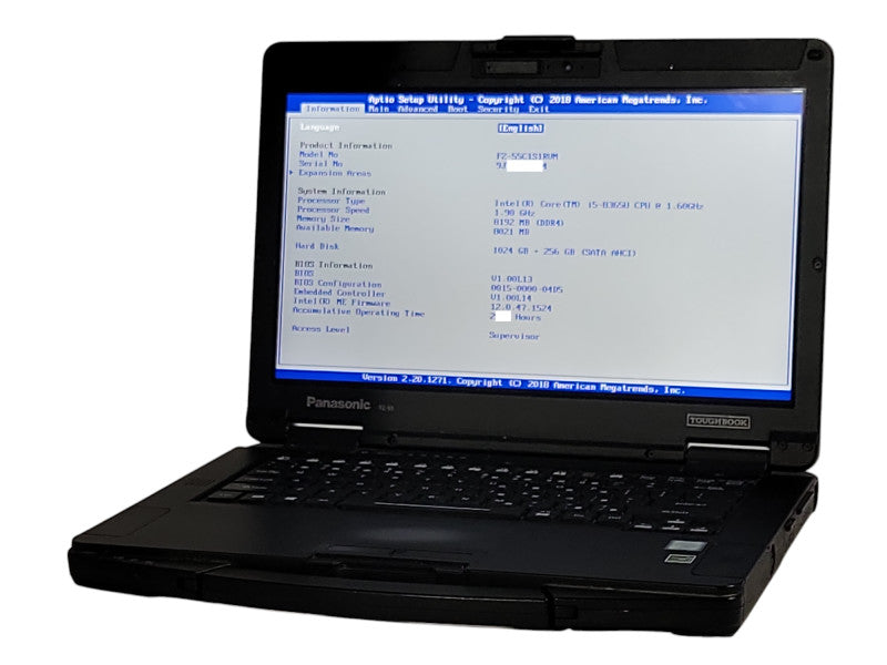Panasonic Toughbook FZ-55 Touch i5-8365U 8GB DDR4 1TB + 256GB SSD 2800 Hours Q_ Lap200