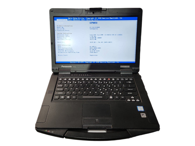 Panasonic Toughbook FZ-55, i5-8365U, 16GB RAM, 1TB + 256GB, 2990 Hours Q Lap200