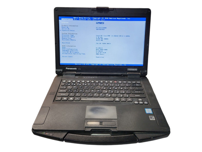 Panasonic Toughbook FZ-55, i5-8365U, 16GB RAM, 256GB, 3860 Hours Q Lap200