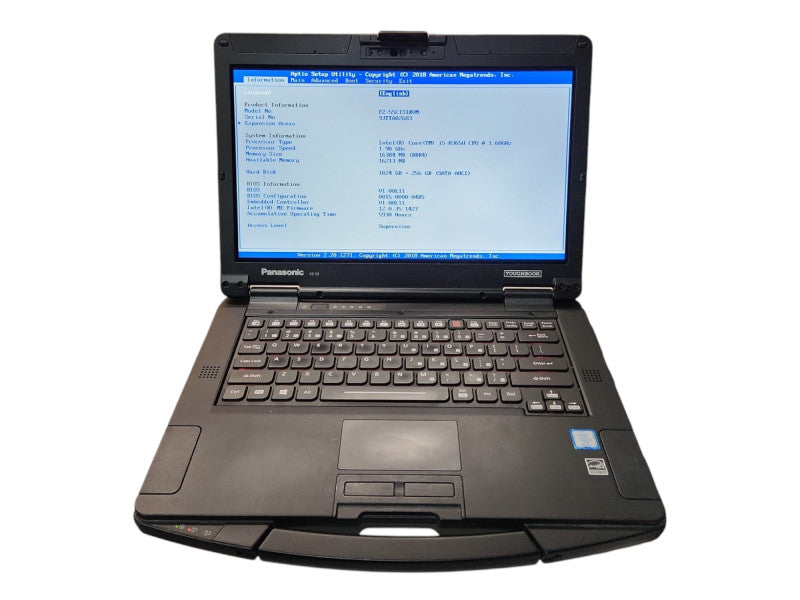 Panasonic Toughbook FZ-55, i5-8365U, 16GB RAM, 1TB + 256GB, 5930 Hours  Lap200