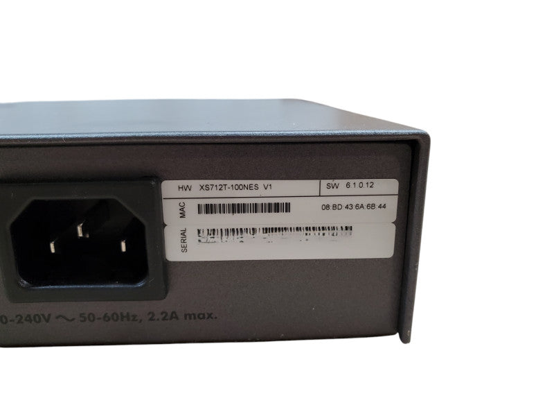 NETGEAR XS712T-100NES ProSAFE XS712T 12-Port 10-Gigabit Ethernet Smart Switch