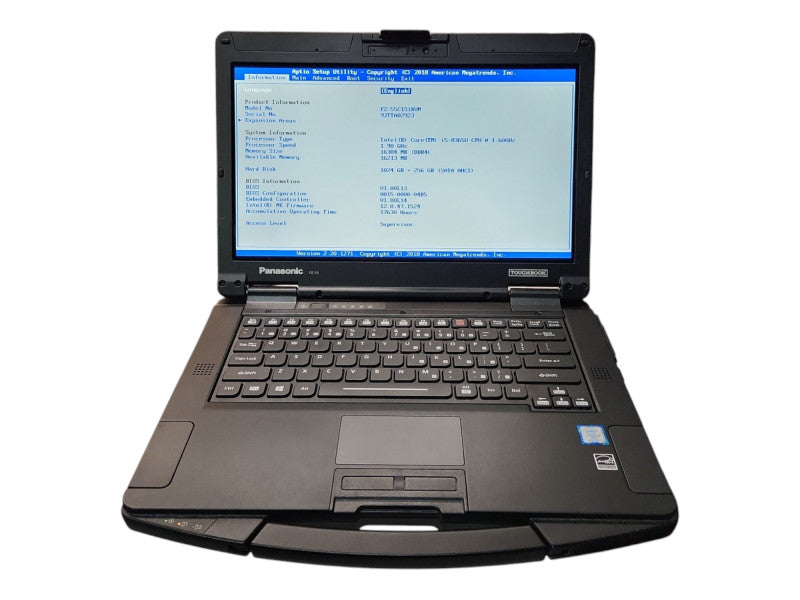 Panasonic Toughbook FZ-55, i5-8365U, 16GB RAM, 1TB + 256GB, 17630 Hours  Lap200