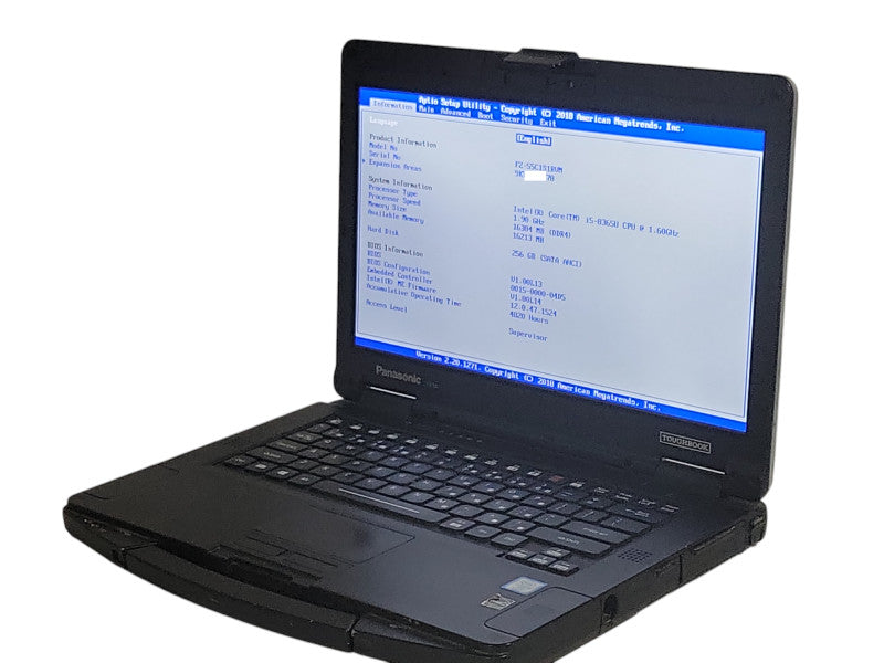 Panasonic Toughbook FZ-55 Touch, i5-8365U, 16GB DDR4 256GB SSD 4820 Hours _ Lap200