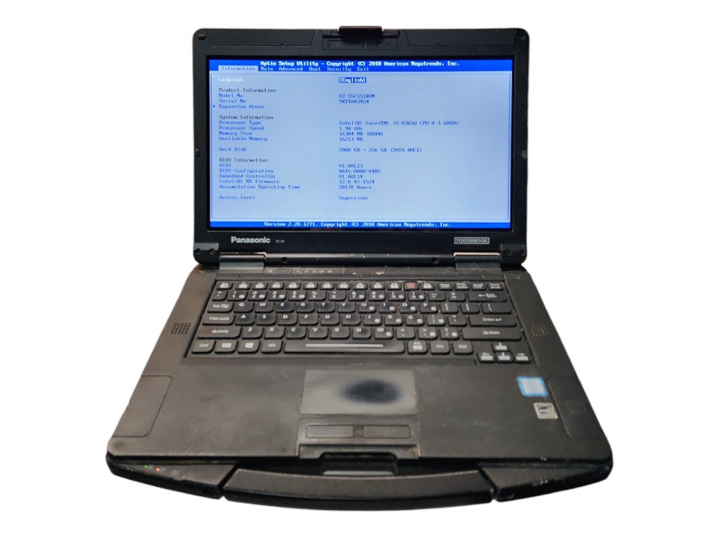 Panasonic Toughbook FZ-55, i5-8365U, 16GB RAM, 2TB + 256GB, 28170 Hours  Lap200