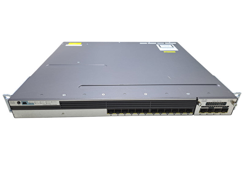 Cisco WS-C3750X-12S V03 | 12-Port Gigabit SFP Switch w/ C3KX-NM-10G & 350WAC