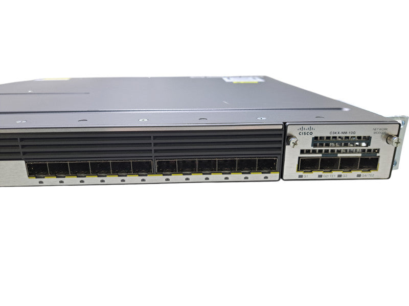 Cisco WS-C3750X-12S V03 | 12-Port Gigabit SFP Switch w/ C3KX-NM-10G & 350WAC