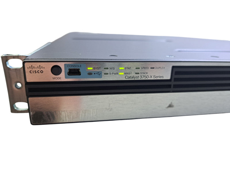 Cisco WS-C3750X-12S V03 | 12-Port Gigabit SFP Switch w/ C3KX-NM-10G & 350WAC