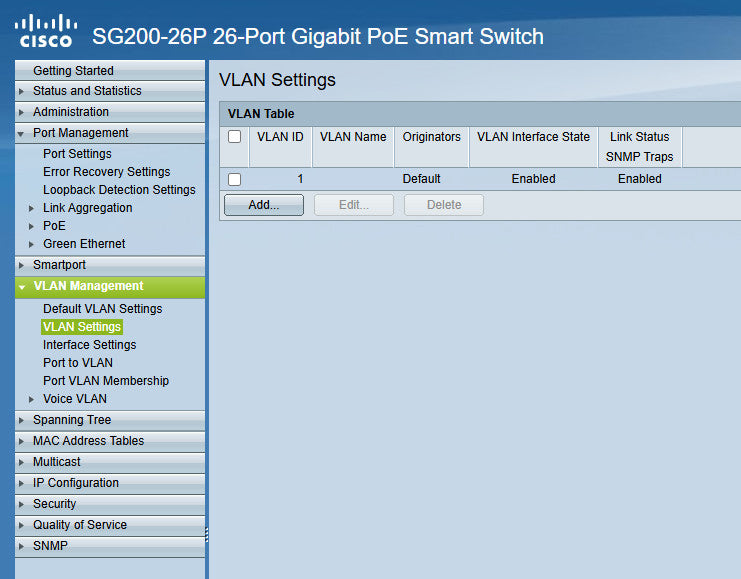 Cisco SG200-26P 26-Port Gigabit PoE Smart Switch