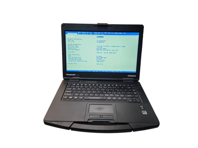 Panasonic Toughbook CF-54, i5-5300U, 8GB RAM, 1TB + 256GB, 16460 Hours  Lap200