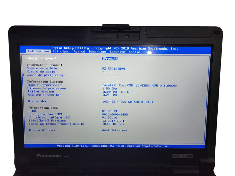 Panasonic Toughbook FZ-55, i5-8365U, 16GB RAM, 1TB+256GB, 10300 Hours ! Lap200