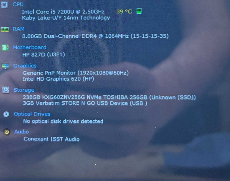 HP EliteBook x360 1030 G2 TOUCH i5-7200U@2.5GHz 8GB RAM 256GB SSD Q Lap200