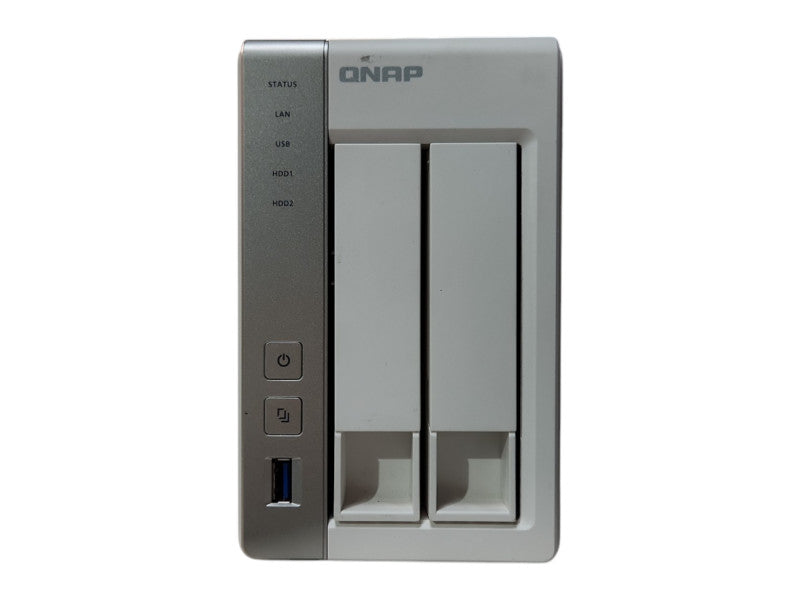 QNAP TS-231+ 2 Bay NAS with 2x 2TB HDDs, No Power adapter