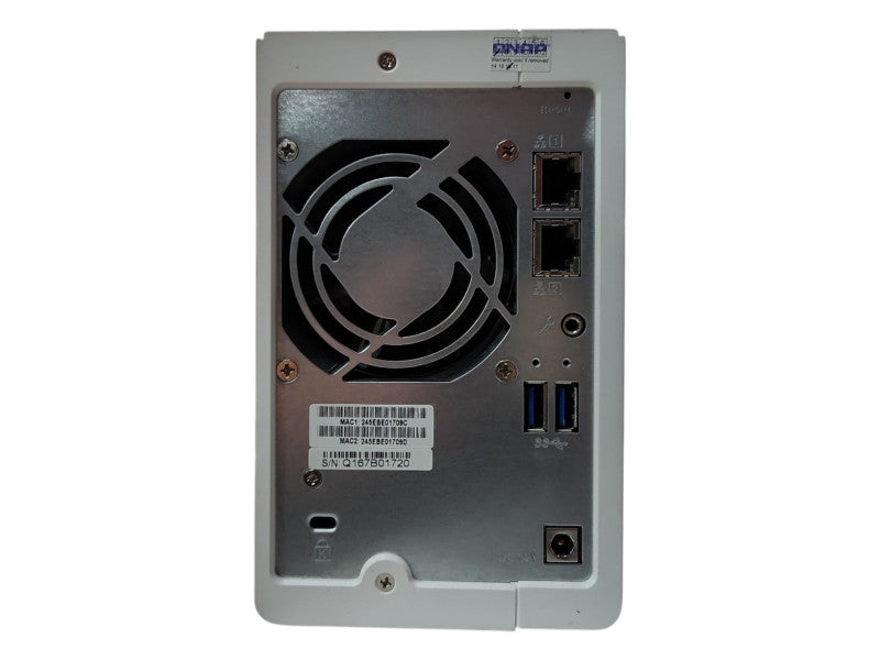 QNAP TS-231+ 2 Bay NAS with 2x 2TB HDDs, No Power adapter