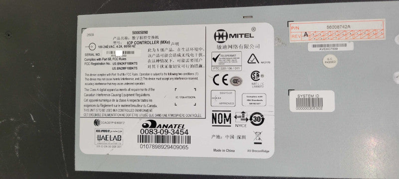 Mitel 3300 MXe 50005090 ICP Controller MXe, READ _