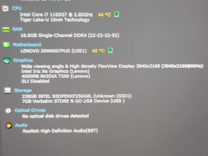 Lenovo ThinkPad P15s Gen 2 i7-1165G7 16GB DDR4 NVIDIA T500 256GB SSD READ β Lap200