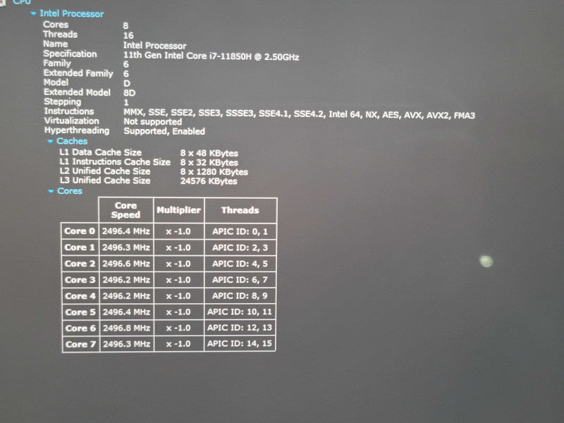 Dell Precision 5560 i7-11850H 16GB DDR4 NVIDIA T1200 256GB SSD 4K TOUCH SCREE β Lap200