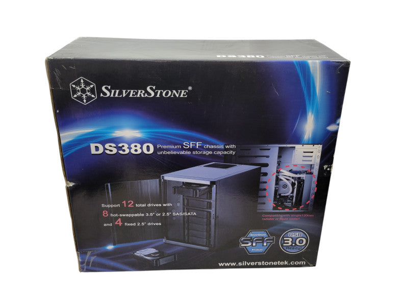 SilverStone DS380 8-Bay Mini-ITX Case (OPEN BOX) %