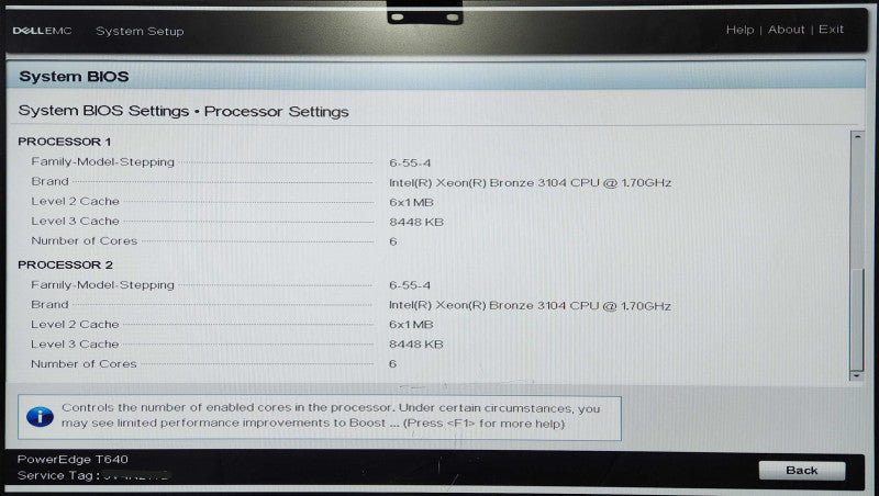 Dell PE T640 32x2.5", 2x Xeon Bronze 3104, 128GB DDR4, 6x 1.2TB & 2x 1TB SAS