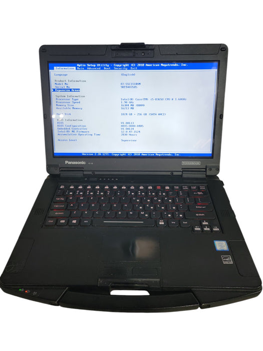 Panasonic Toughbook FZ-55, i5-8365U, 16GB RAM, 1TB+256GB, 2830 Hours Q! Lap200