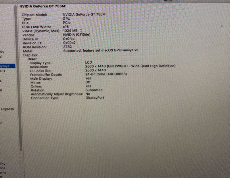 Apple iMac 27" Late 2013 i5-4570 GeForce GT 755M 24GB RAM 1TB HDD