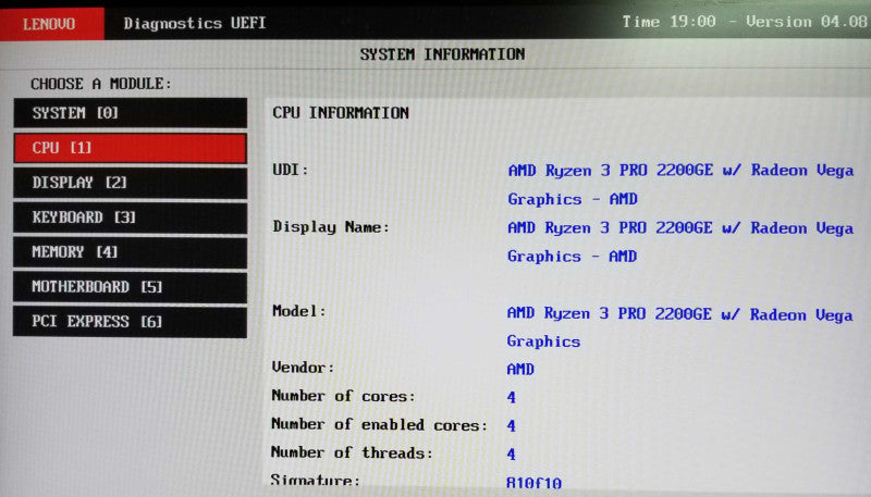 Lenovo ThinkCentre M715q USFF AMD Ryzen 3 PRO 2200GE 8GB - NO HDD