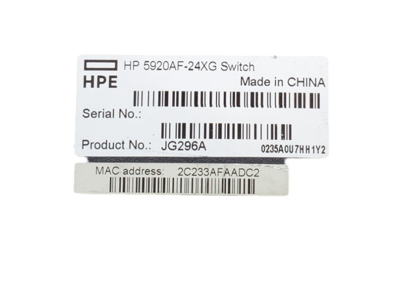 HP 5920 Series Switch JG296A | HP 5920AF-24XG 24-Port Switch