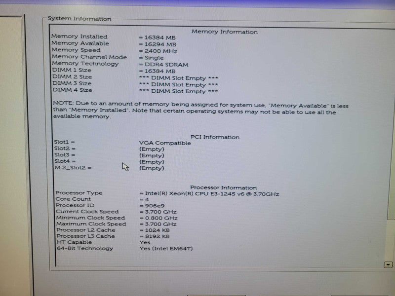 Dell Precision T3620 Workstation - Xeon E3-1245 V6 16GB DDR4 NO HDD 290W PSU Q%