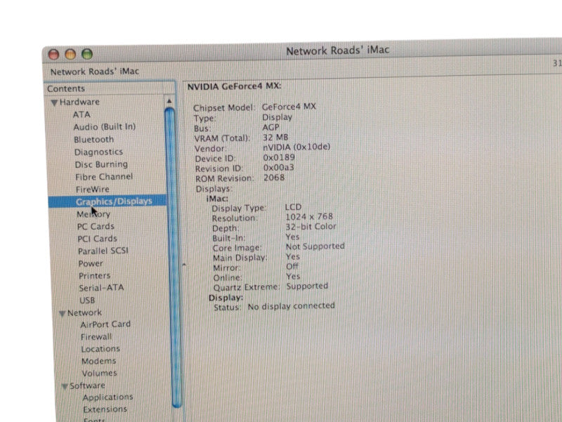 Apple iMac G4 PowerPC 1.0Ghz / 256MB / 80HD  -
