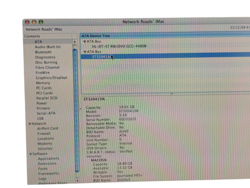 Apple iMac G4 PowerPC 1.0Ghz / 256MB / 80HD  -