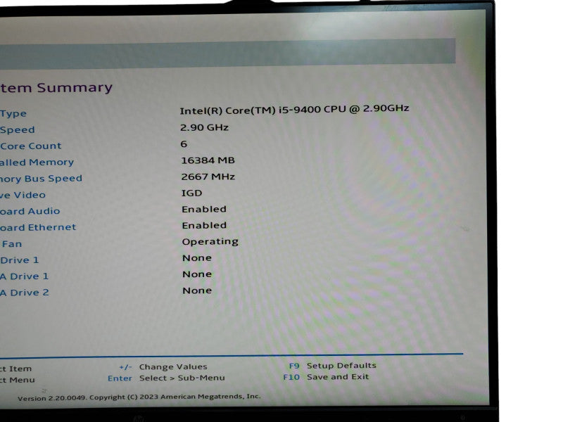 Lenovo Thinkcentre M720e I5-9400 2.90GHz 16Gb Ram No HDD