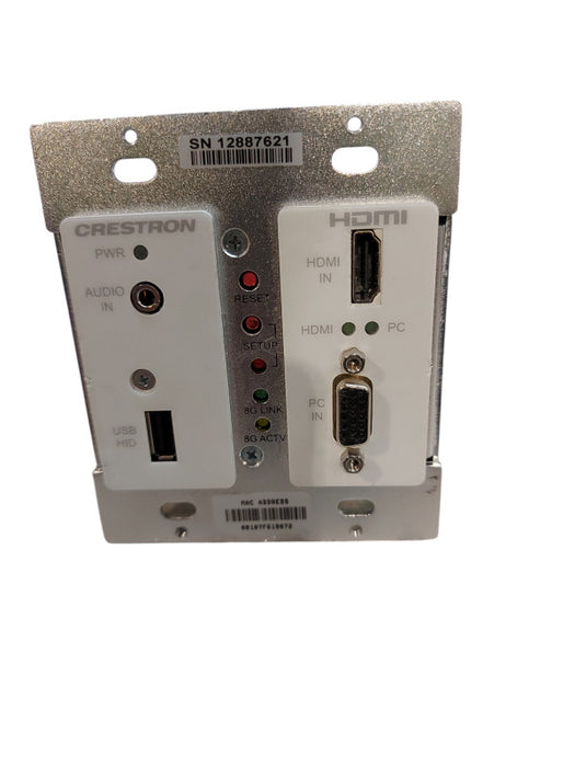 CRESTRON DM-TX-200-C-2G-W-T WALL PLATE DIGITAL MEDIA TRANSMITTER With Adapter