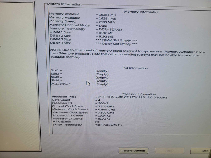 Dell Precision Tower Workstation T3620 - Xeon E3-1225 V5 16GB DDR4 290W PSU %