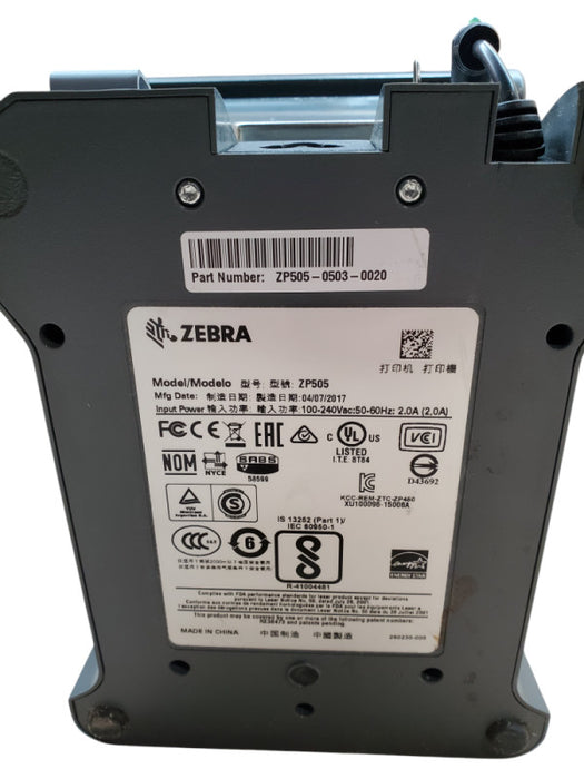 Zebra ZP505 Direct Thermal Label Printer w/ Power Supply Base ZP505-0503-0020